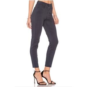 L’AGENCE Margot skinny high rise coal coated jeans